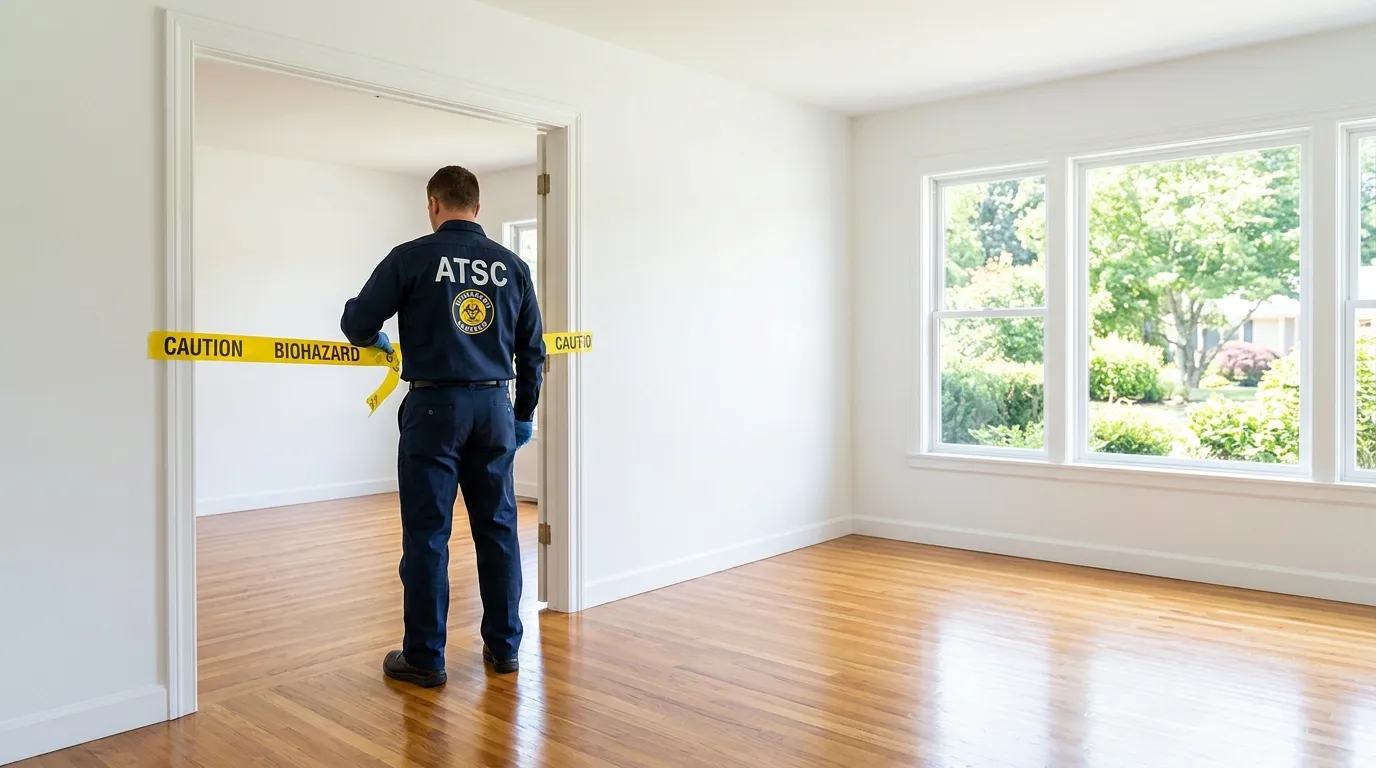 Certified biohazard cleanup crew performing Decomposition Cleanup in White Plains
